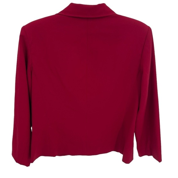 Talbots Cropped Jacket Blazer Womens Size 12 petite wool rust red - Picture 2 of 9